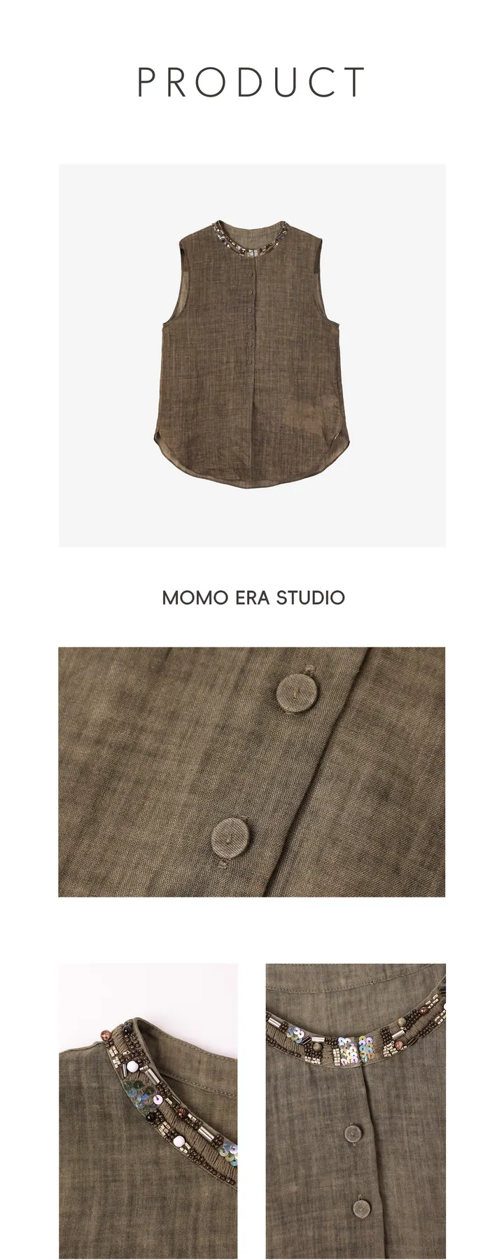 MOMO ERA STUDIO 上装款式 25685，产品与细节长图