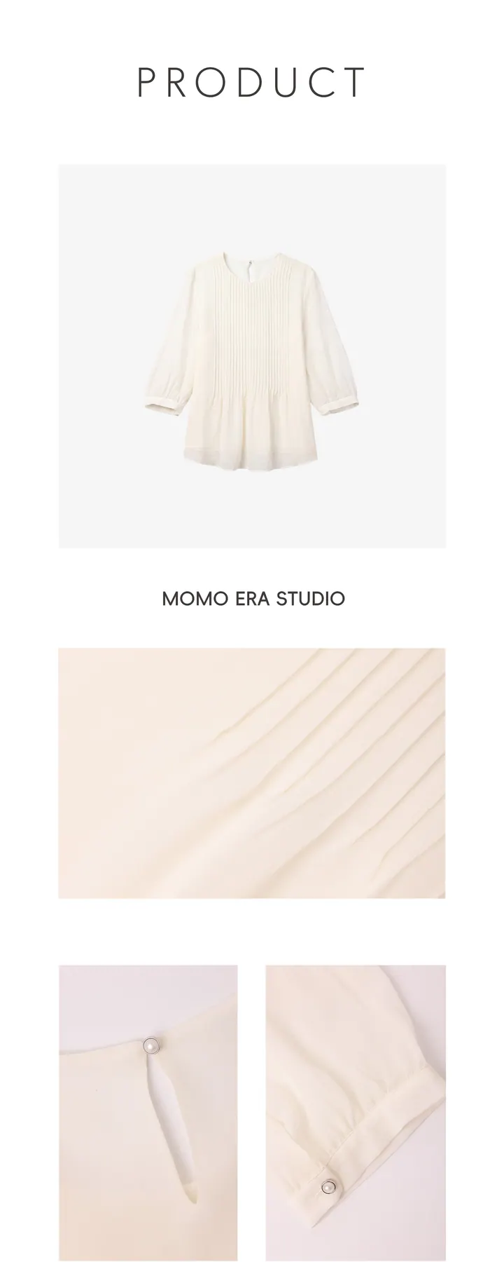 MOMO ERA STUDIO 上装款式 26067，产品与细节长图